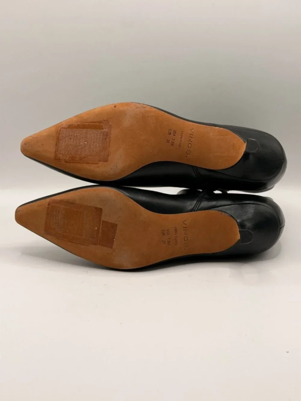 Vince Simone Leather Ankle Booties 7.5 2in